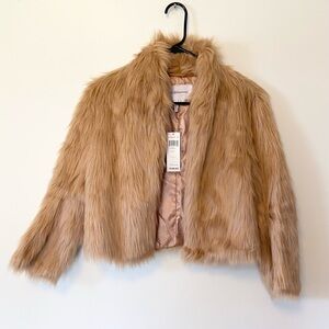 BCBGeneration Tan Faux Fur Coat